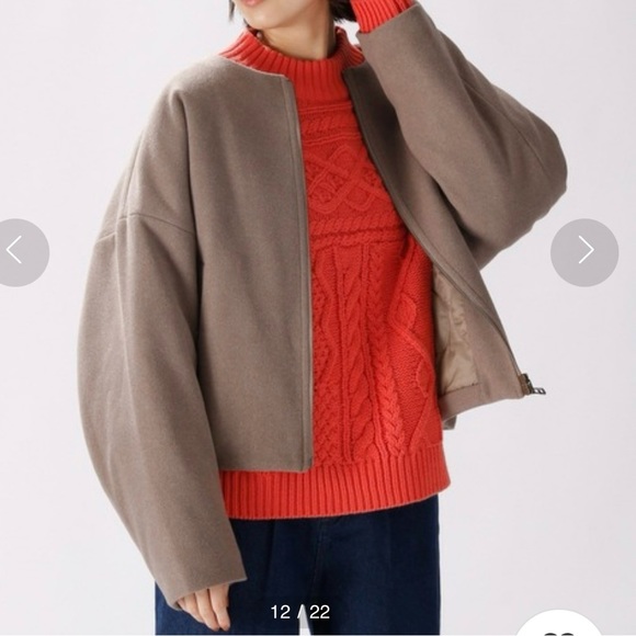 Nico And… Woolly Tec Oversized Zip Beige Coat Jacket - Picture 11 of 13